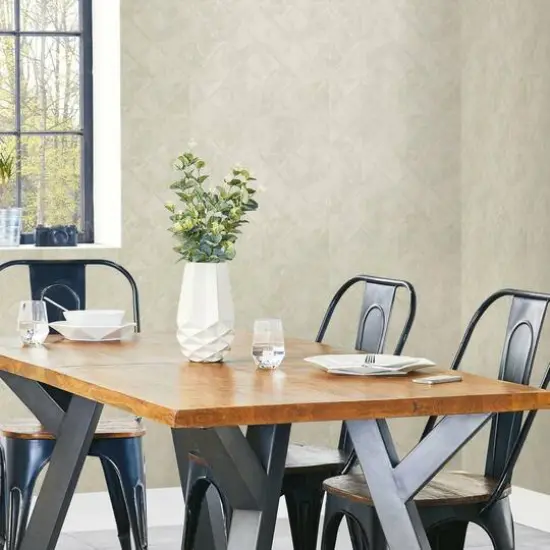 RoomMates Reclaimed Tin Diamond Peel & Stick Wallpaper Taupe {6}