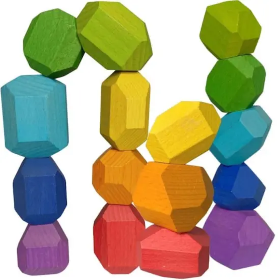 Extasticks Stackalino Wooden XL Balancing Stacking Rocks {1}