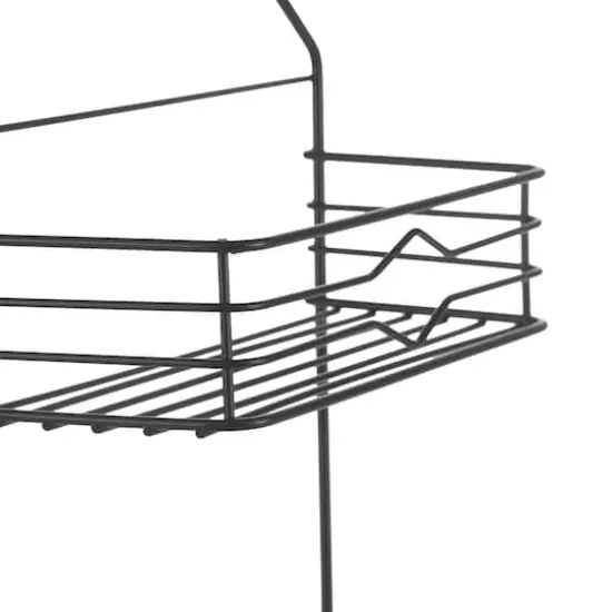 Bath Bliss Matte Black 2 Tier Aztec Shower Caddy {7}