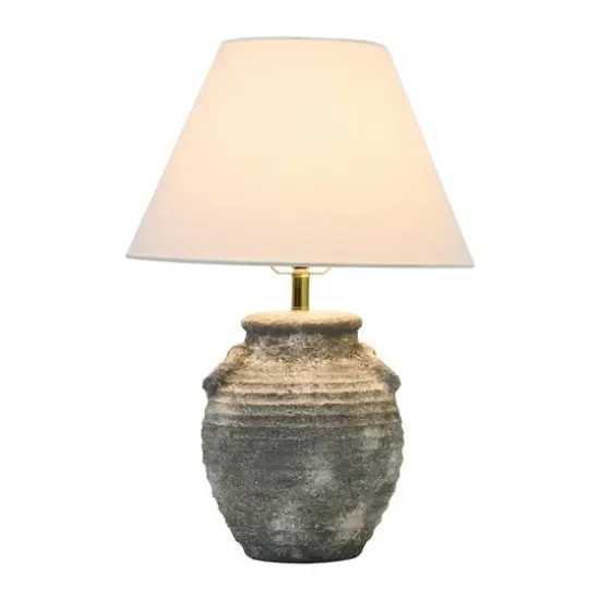 Hello Honey&reg; 23" Gray Terra Cotta Table Lamp {6}