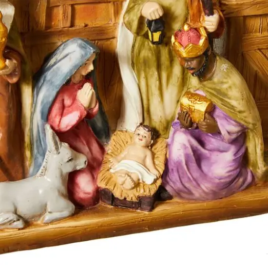 Glitzhome&reg; 9" Nativity D&eacute;cor {9}