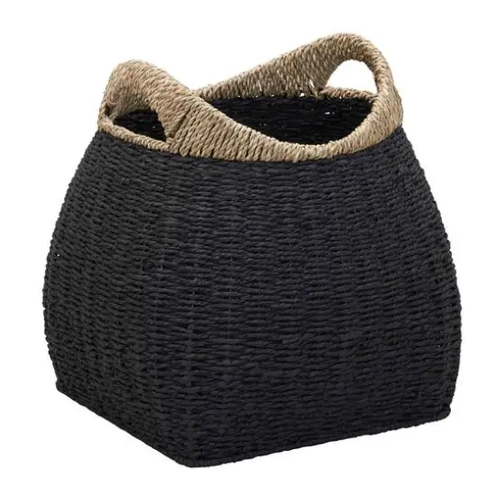 Household Essentials Black Basket with Handles {9}