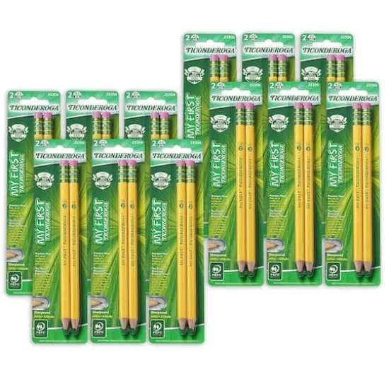 Ticonderoga&reg; My First No.2 Sharpened Pencils, 12 Packs of 2 {1}