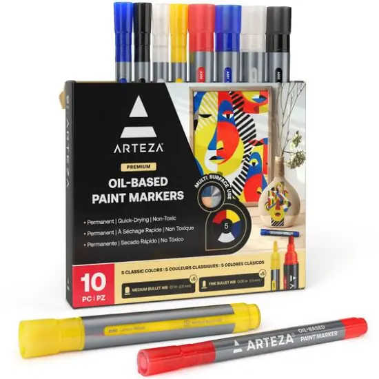Arteza&reg; Classic Colors Oil-Based Paint Marker Set {1}