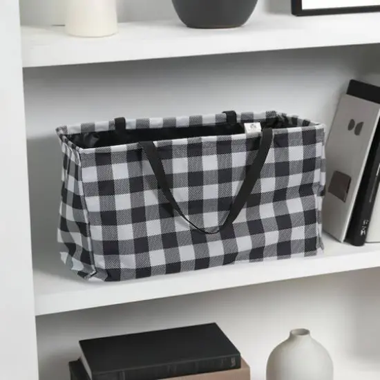 Household Essentials Krush&reg; Black & White Canvas Utility Tote {11}