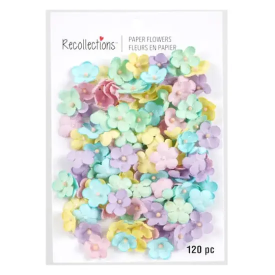 Pastel Paper Flowers by Recollections&trade;, 120ct. {4}