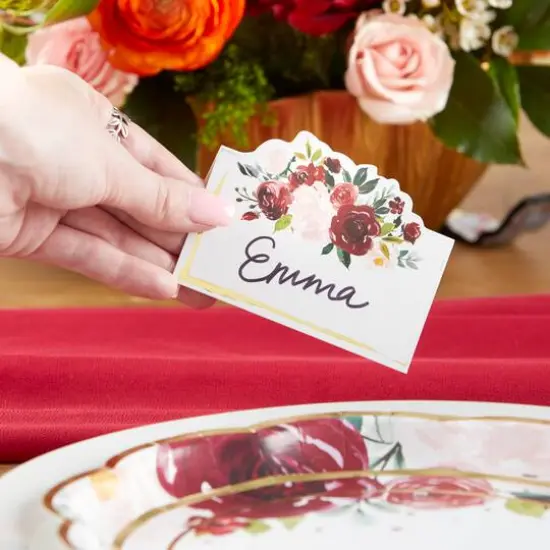 Kate Aspen&reg; Burgundy Blush Tent Place Cards, 50ct. {4}
