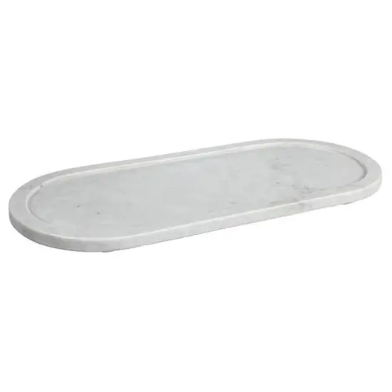 Hello Honey&reg; 18" Modern Oval Marble Serving Tray {3}