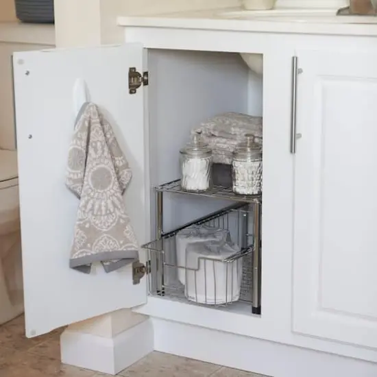 Household Essentials Sliding Basket Cabinet Organizer {4}