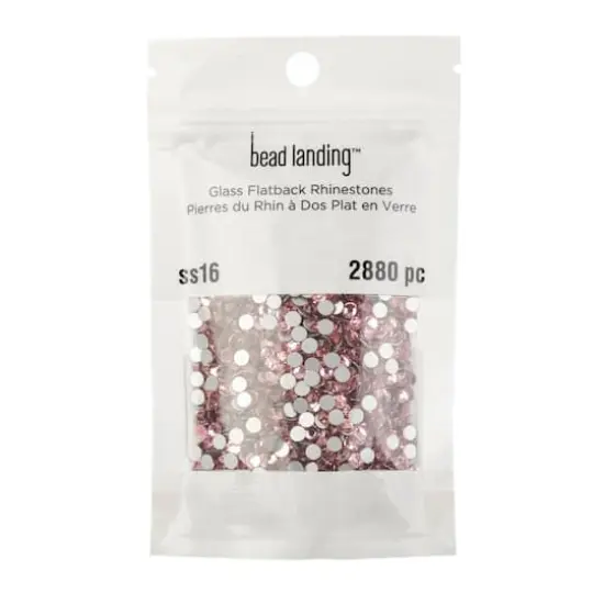 SS16 Glass Flatback Rhinestones by Bead Landing&trade; Light Pink {4}