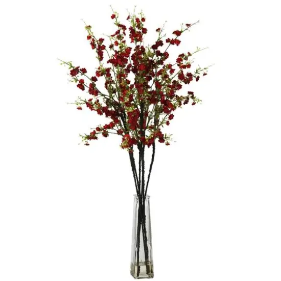 3ft. Red Cherry Blossoms in Vase {1}