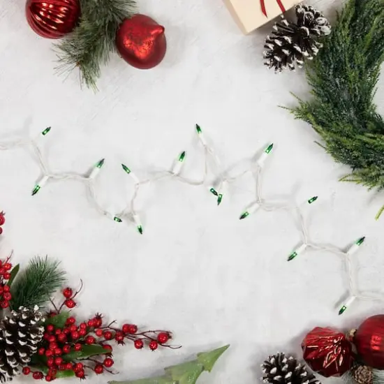 35ct. Mini Christmas Light Set Green {6}