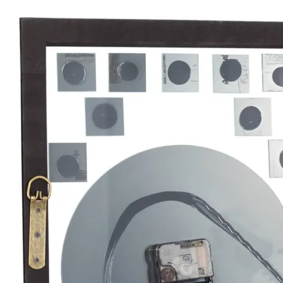 42" Silver Stainless Steel Glam Wall Clock {6}