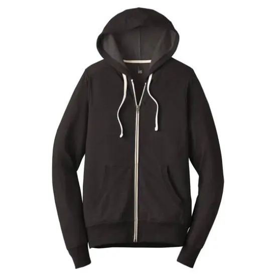 District&reg; Women's Perfect Tri French Terry Full-Zip Hoodie Black {1}