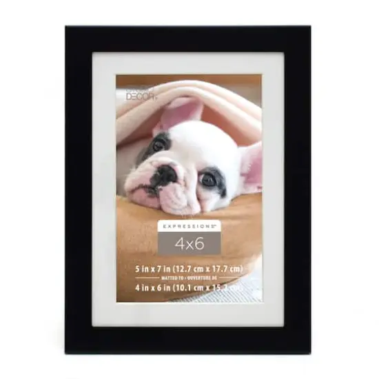 Expressions&trade; Aluminum Frame with Mat by Studio D&eacute;cor&reg; Black {1}