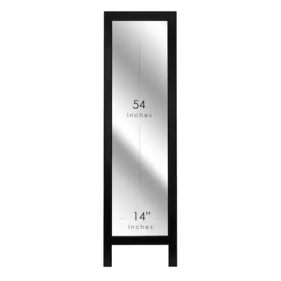 Head West Semi-Gloss Deep Espresso 18" x 64" Float Leaner Free Standing Framed Mirror {7}