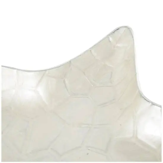 White & Silver Handmade Starfish Enameled Aluminum Decorative Bowl Set {9}