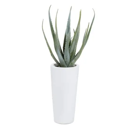 3ft. Contemporary Style Succulent Artificial Foliage in White Pot {3}