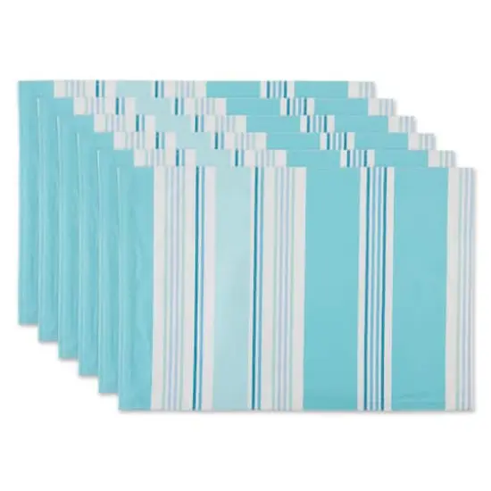 Beach House Stripe Print OutdoorPlacemat (Set of 6) {1}