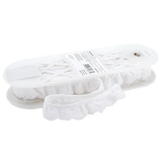 Wrights White Simplicity Swiss Eyelet {1}
