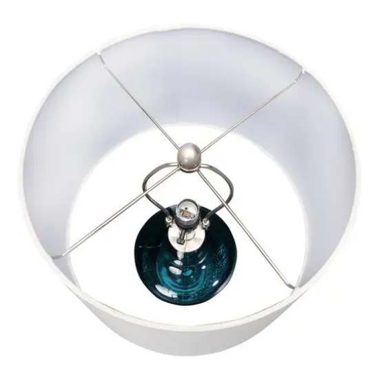Hello Honey&reg; 27" Deep Blue Glass Table Lamp {7}