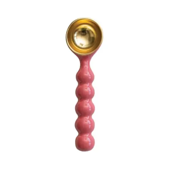 Hello Honey&reg; 9.25" Pink & Gold Enameled Aluminum Ice Cream Scoop {5}