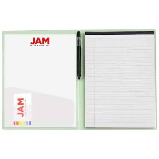 JAM Paper Plastic Padfolio Green {5}