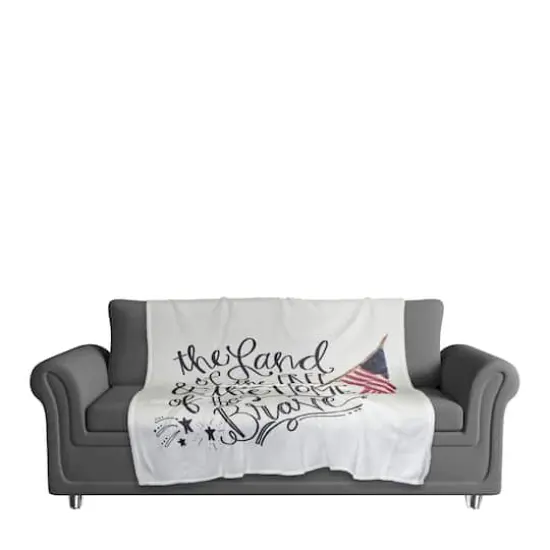 Land of the Free Coral Fleece Blanket {4}