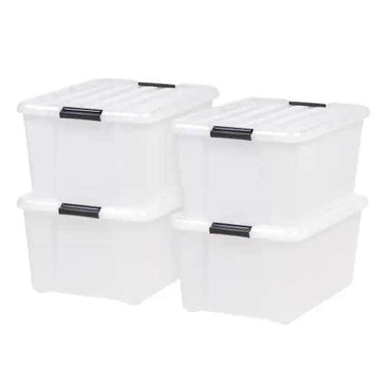 IRIS&reg; 45qt. Clear Latching Storage Boxes, 4ct. {8}