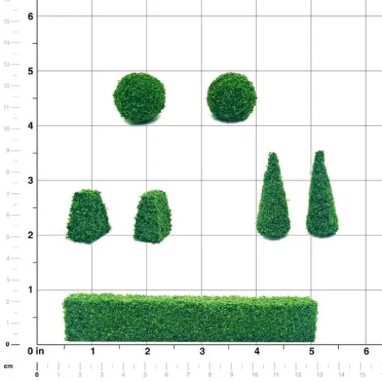 JTT Scenery Products Mini Boxwood Plants {4}