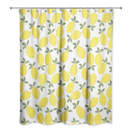 Fun Lemon Pattern 71" x 74" Shower Curtain {1}