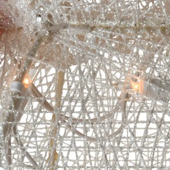 48" Crystal Snowman Decoration, Clear Mini LED Lights {4}