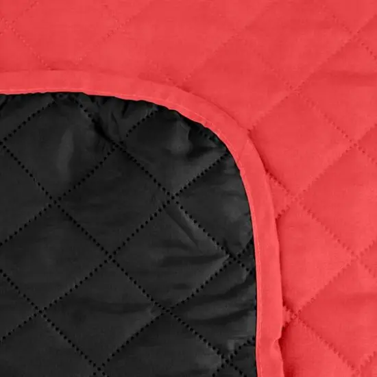 Home Details Reversible Quilted Furniture Loveseat Protector Burgundy/Black {7}