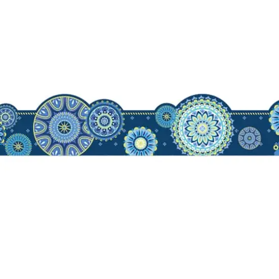 Eureka&reg; Blue Harmony Mandala Extra Wide Deco Trim Borders, 222ft. {3}