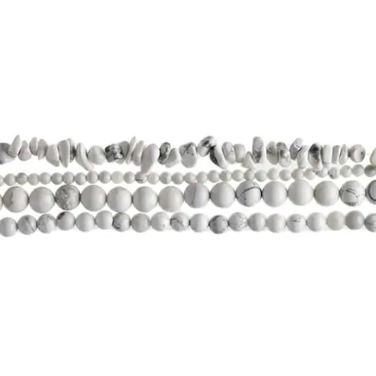 White Howlite Beads Value Pack by Bead Landing&trade; {4}