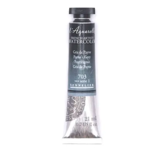 Sennelier French Artists' Watercolor, 21mL 703 Payne's Grey S1 {1}