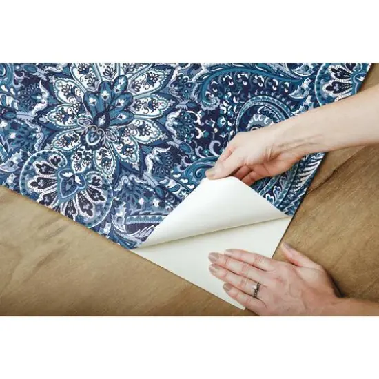 RoomMates Blue Swept Away Peel & Stick Wallpaper {9}