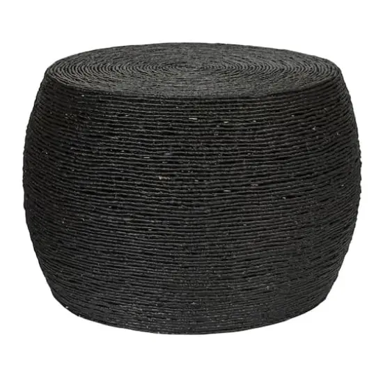 Hello Honey&reg; Corn Rope Round Accent Table Black {3}
