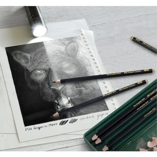 Faber-Castell&reg; PITT&reg; Matte Graphite Pencil Set {4}