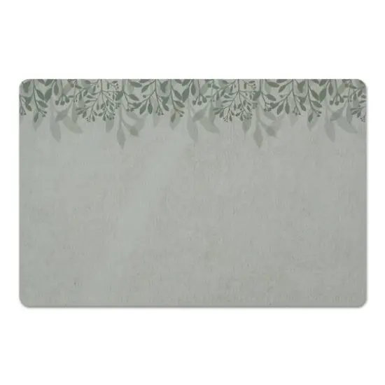 Floral Banner Floor Mat Green {1}