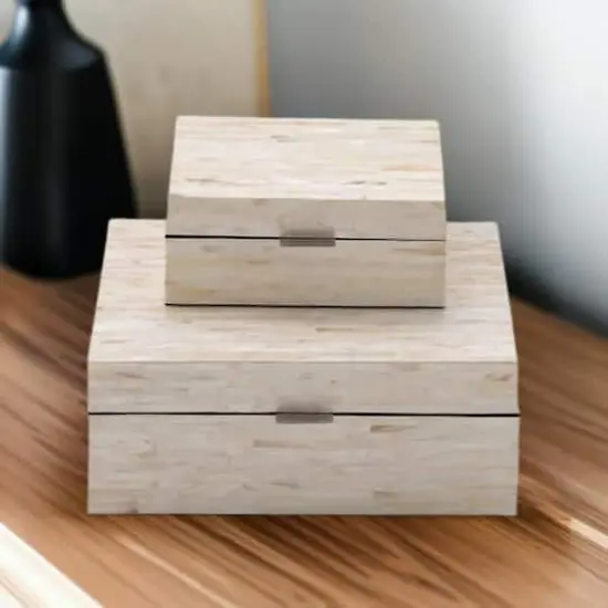 White Mother of Pearl Coastal Box Set {1}