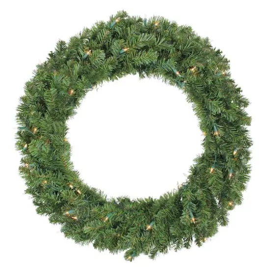 3ft. Pre-Lit Canadian Pine Artificial Christmas Wreath {1}
