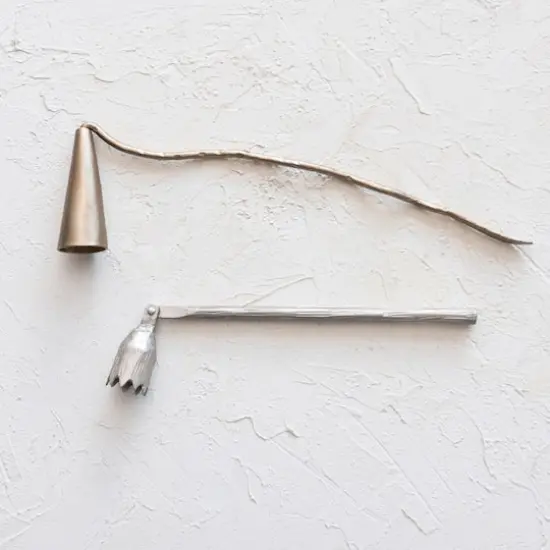 Hello Honey&reg; Antique Gold Cast Iron Candle Snuffer {3}