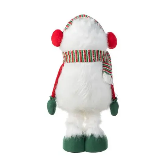 Glitzhome&reg; 29"H Christmas Fabric Yeti With Telescoping Legs {8}
