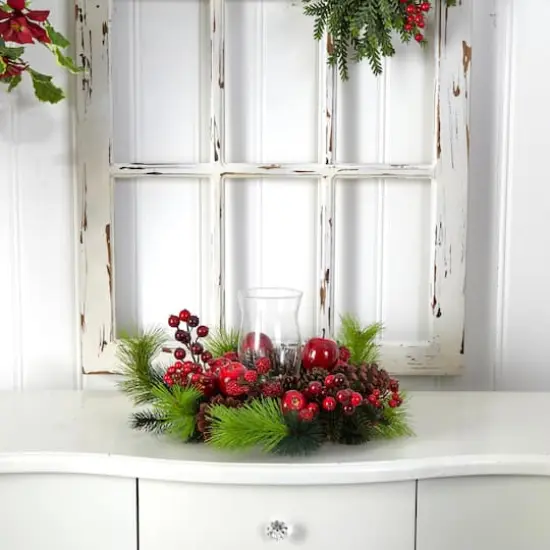 16" Holiday Candelabrum Artificial Arrangement {6}