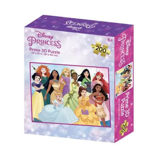 Disney Princess 3D Lenticular Jigsaw Puzzle: 200 Pcs {4}