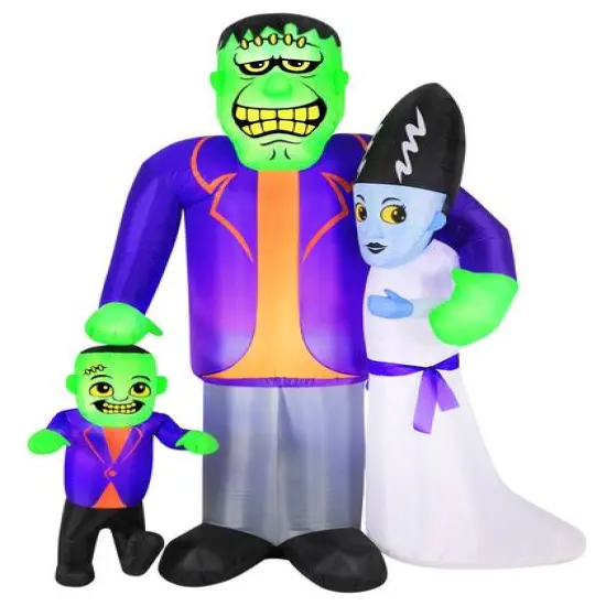 7ft. Inflatable Halloween Monster Family {1}