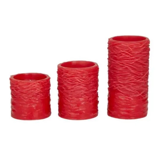 Red Coastal Flameless Candle Set {6}