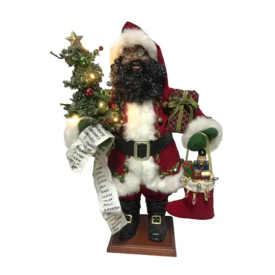 Santa's Workshop 24" Black Merry Christmas Claus Decoration {3}