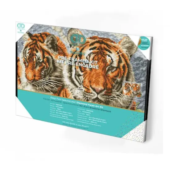 Diamond Dotz&reg; Intermediate Tigers Pre-Framed Diamond Painting Kit {4}